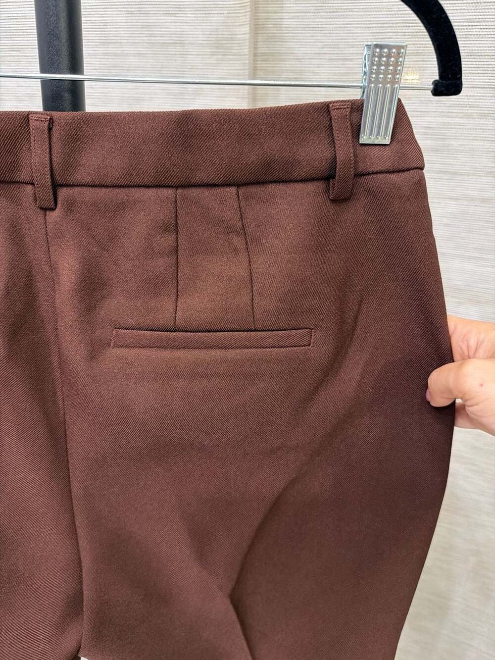 Express Womens Brown Tailored Trousers - Picture 6 of 8